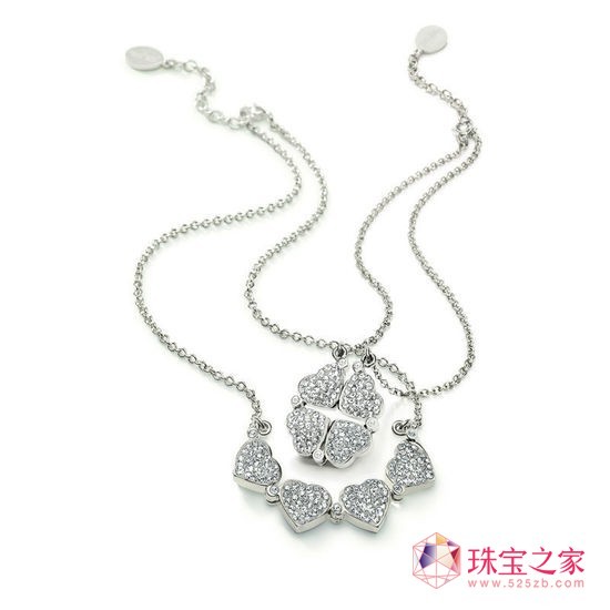 Folli Follie Heart4Heart系列銀色項鏈
